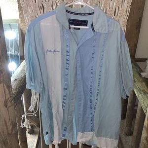 Unique Vintage Button Down Oversized Tee